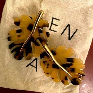 Baublebar palm leaf earrings